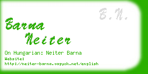 barna neiter business card
